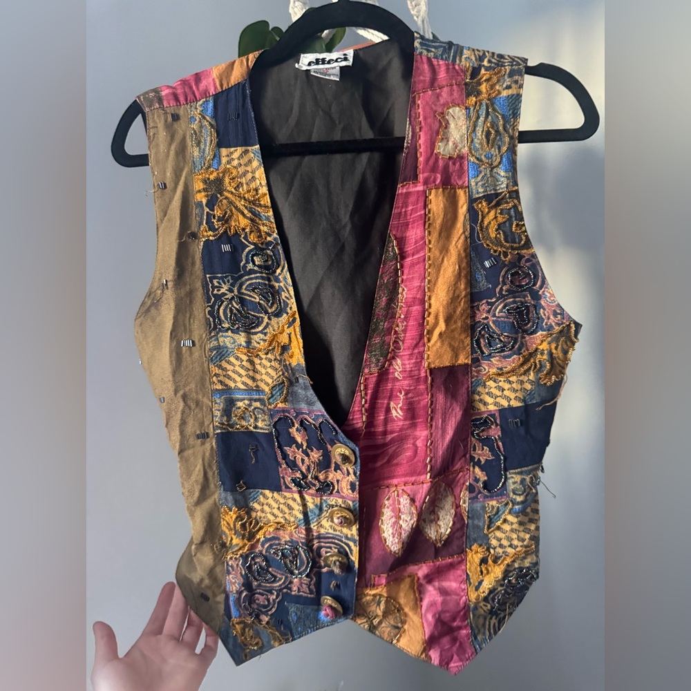 Vintage Patchwork Vest - image 1